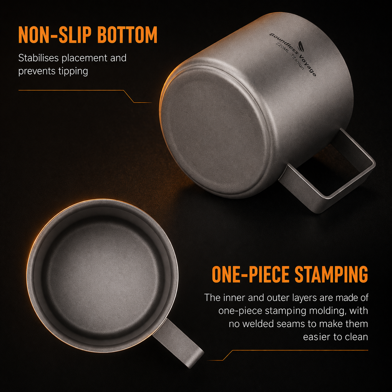 Boundless Voyage Ti3052D — Ultralight Titanium Cup