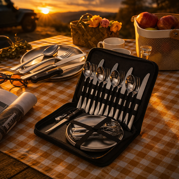 Stainless Steel Camping Cutlery Set