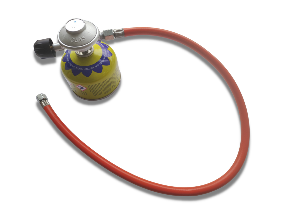 Gas Cartridge Regulator + 80 cm Hose